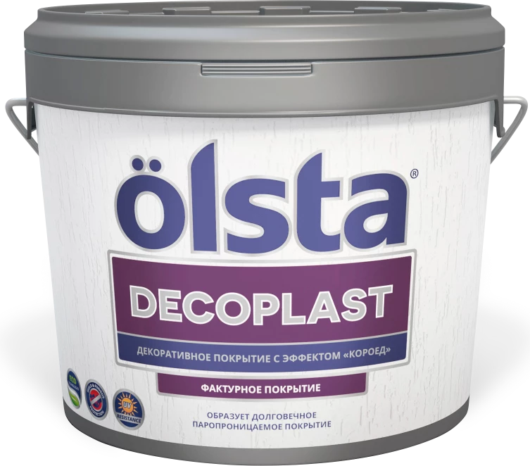 Olsta Decoplast Штукатурка толстослойная фактурная покрытие с эффектом короед