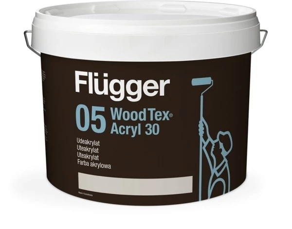 Fluger 05 Wood Tex Acryl Краска акриловая скрывает структуру древесины на водной основе