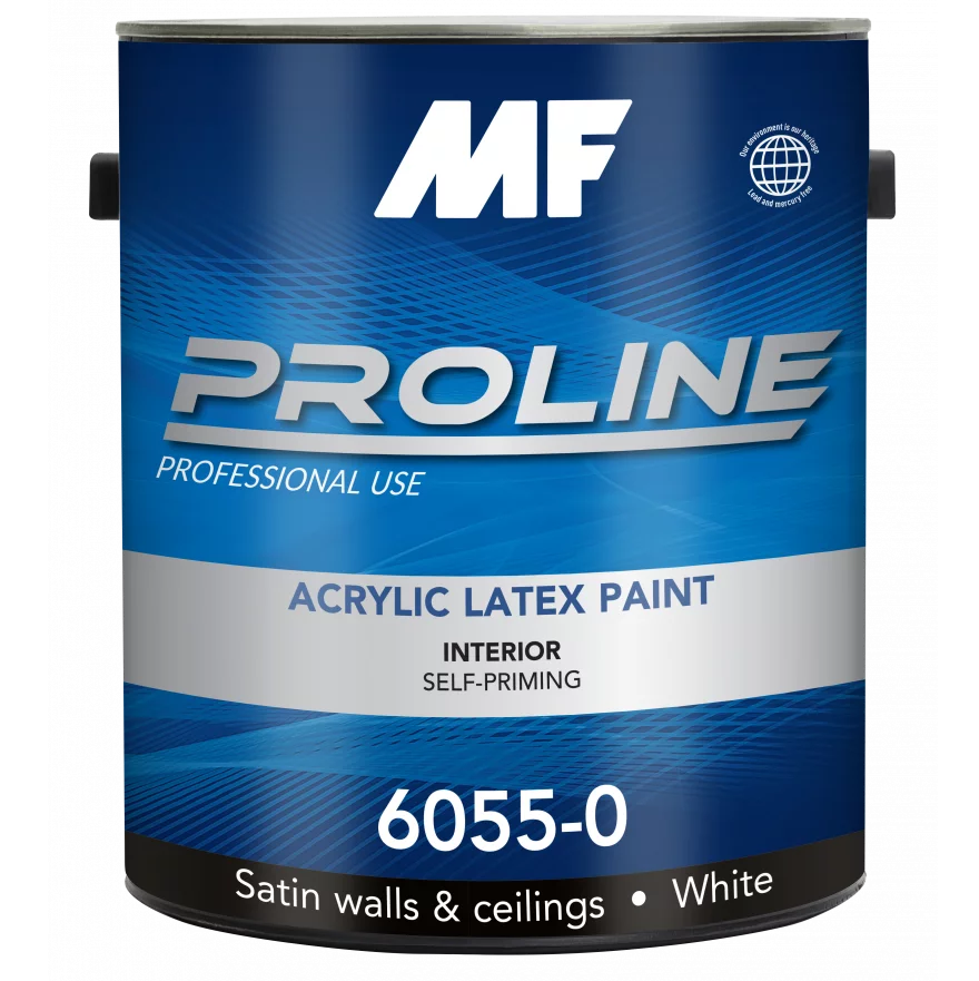 MF Paints Proline Blue 6055 Satin Finish Краска акриловая премиум качества для внутренних работ