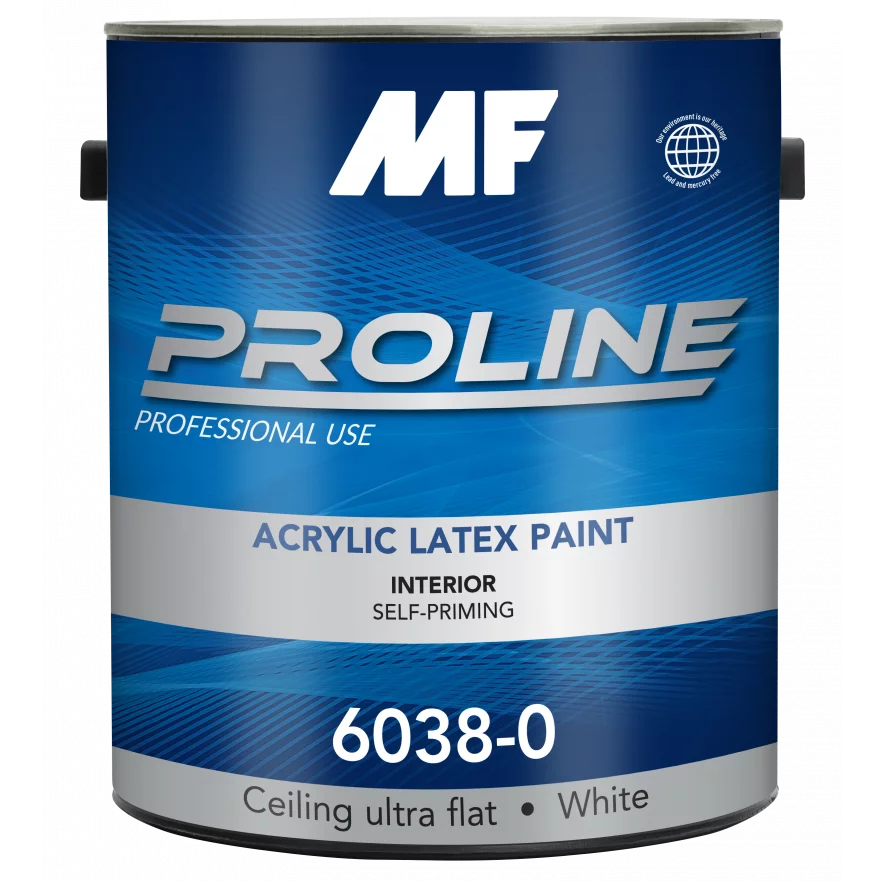 MF Paints Proline Blue 6038 Ultra Flat Краска акриловая латексная самовыравнивающаяся для внутренних работ
