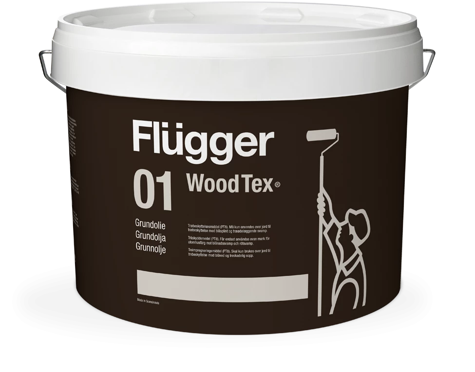 Fluger 01 Wood Tex Масло грунтовочное по дереву на водной основе бесцветное