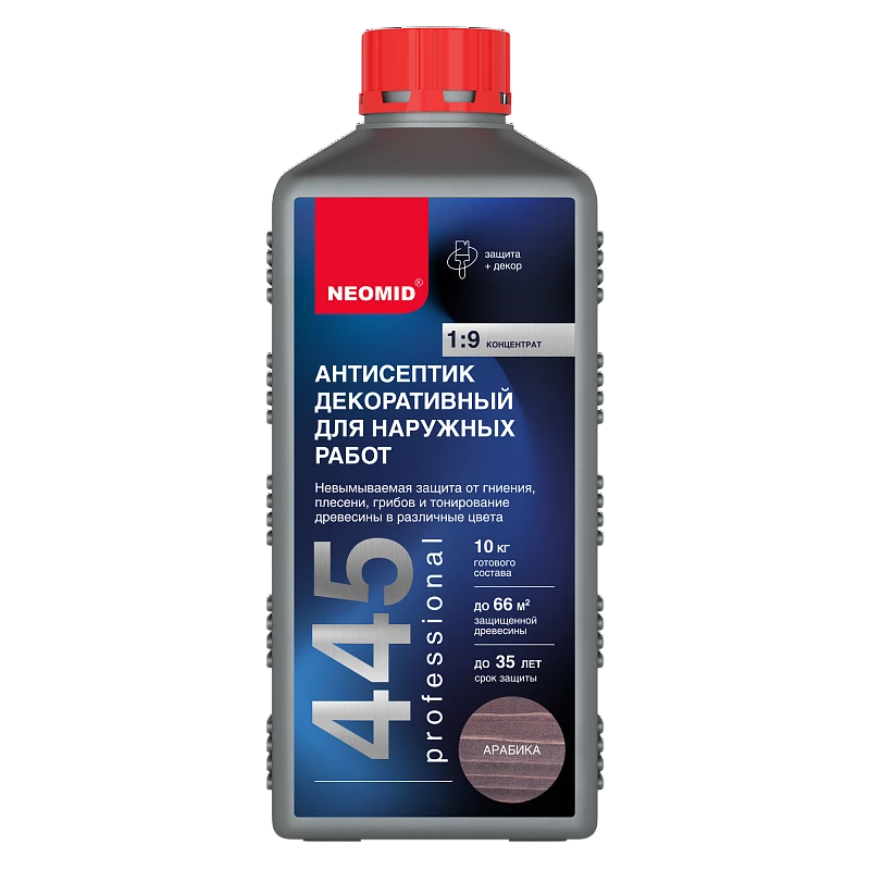 Neomid 445 Антисептик декоративный концентрат 1:9 для наружных работ