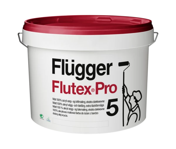 Fluger Flutex Pro 5 Акриловая краска с повышенной кроющей способностью для внутренних раборт