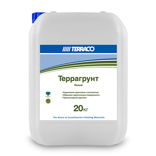 Terraco Terragrunt White/Colored Грунтовка проникающая пигментированная для наружных и внутренних работ