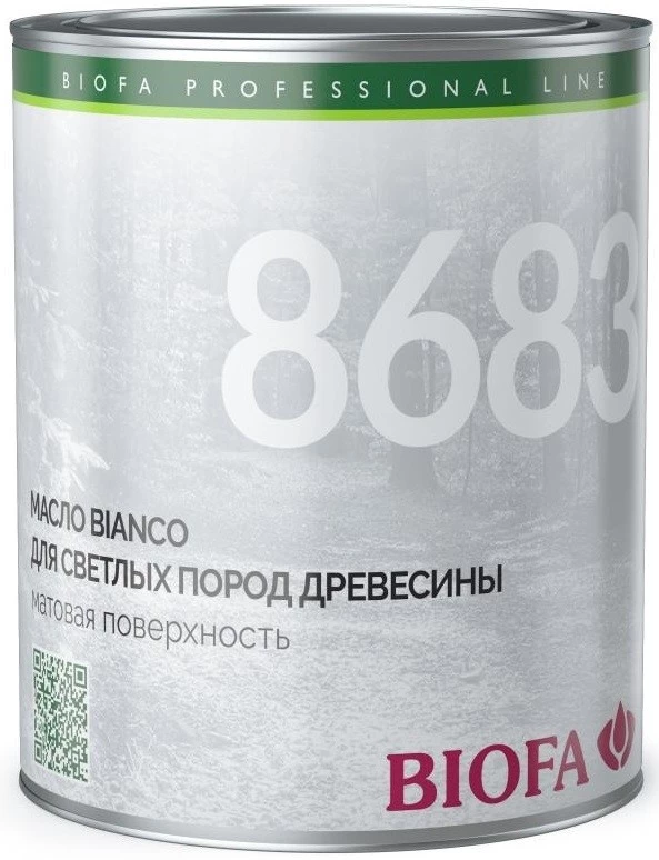 Biofa 8683 Bianco Масло для светлых пород древесины для внутренних работ