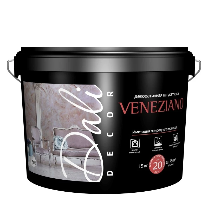 Рогнеда Dali-Decor Veneziano / Дали-Декор Венециано декоративная штукатурка, имитирующая мрамор, гранит, яшму