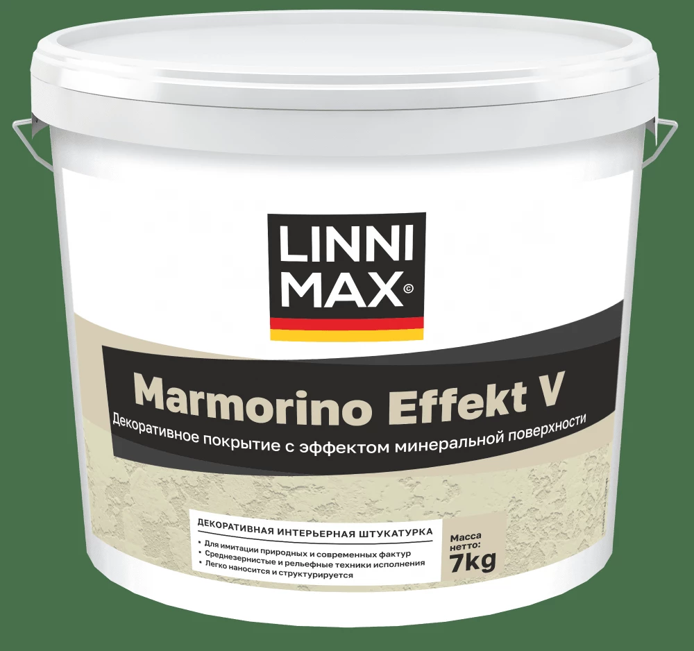 Linnimax Marmorino Effekt V Штукатурка интерьерная защитно-отделочная декоративная с эффектом минеральной поверхности для внутренних работ