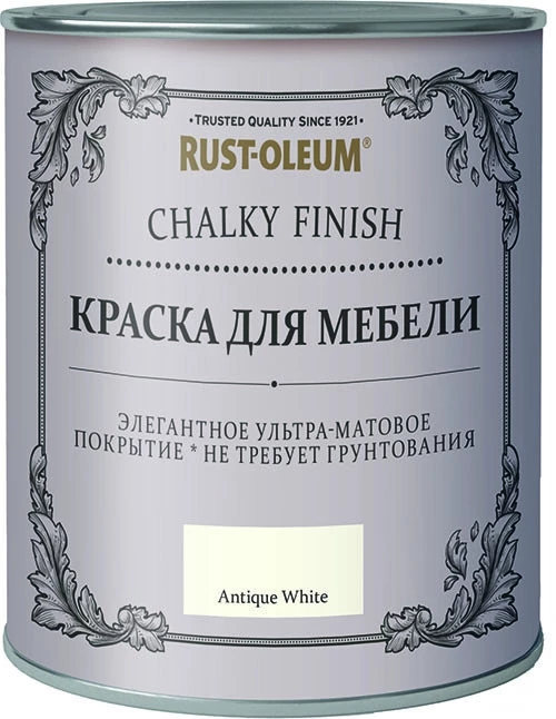 Rust-Oleum Chalky Finish Краска ультраматовая для мебели самогрунтующаяся на водной основе для внутренних работ
