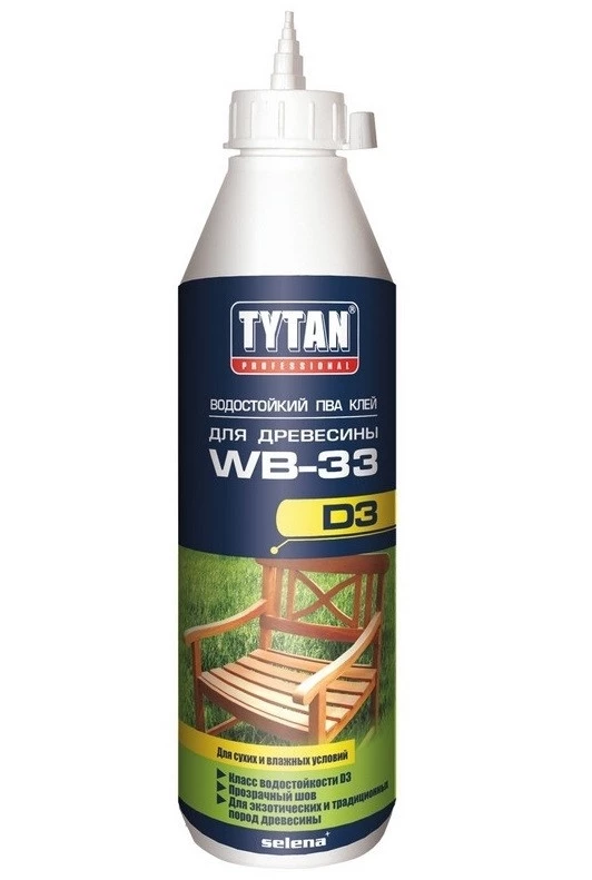 Tytan Professional / Титан Профессионал клей водостойкий ПВА WB-33 D3 для древесины