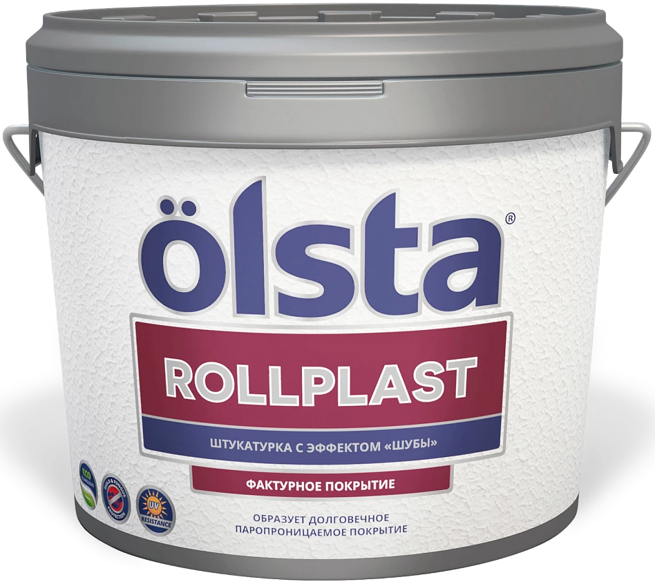 Olsta Rollplast Штукатурка силиконовая толстослойная с эффектом шуба