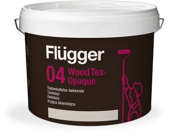 Fluger 04 Wood Tex Opaque Краска укрывистая для дерева на водной основе, сверх прочная