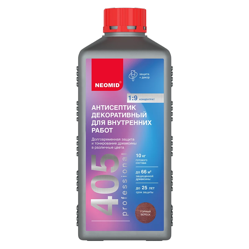 Neomid 405 Антисептик декоративный, пропиточный на водной основе для внутренних работ